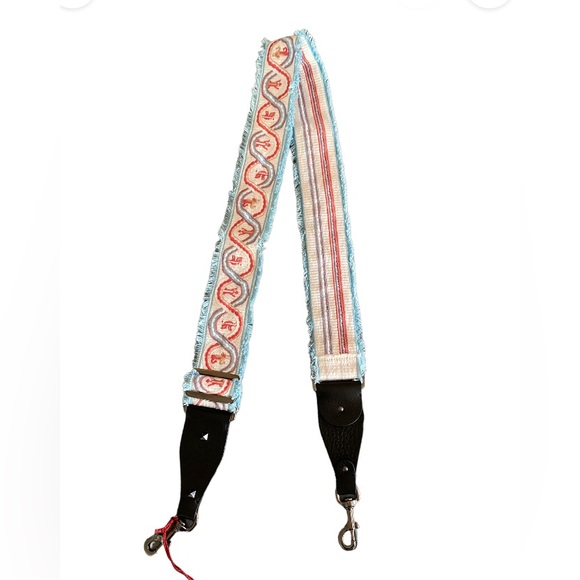 Valentino Garavani Guitar Bag Strap in Leather & Canvas - Picture 3 of 16